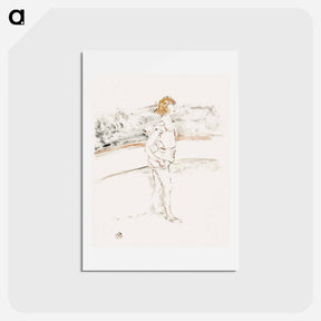 アートポストカード-Young acrobat in the arena - アンリ ド トゥールーズ ロートレック Postcard.