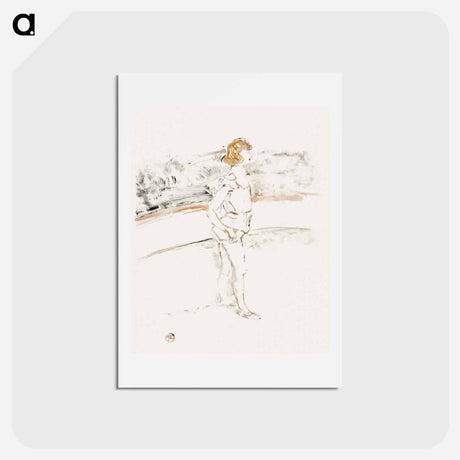 アートポストカード-Young acrobat in the arena - アンリ ド トゥールーズ ロートレック Postcard.