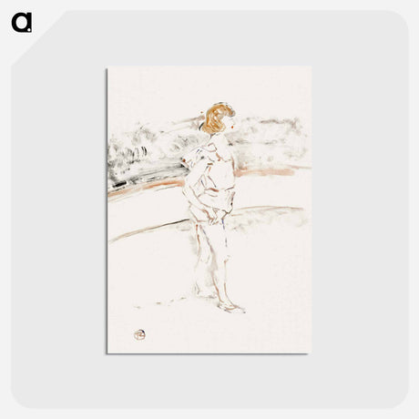 アートポストカード-Young acrobat in the arena - アンリ ド トゥールーズ ロートレック Postcard.