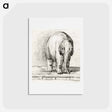 アートポストカード-Standing elephant - ジャン ベルナール Postcard.