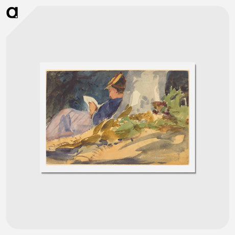 アートポストカード-Resting - ジョン シンガー サージェント Postcard.