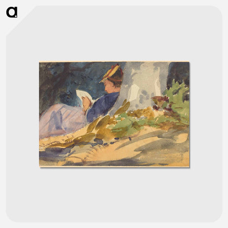 アートポストカード-Resting - ジョン シンガー サージェント Postcard.