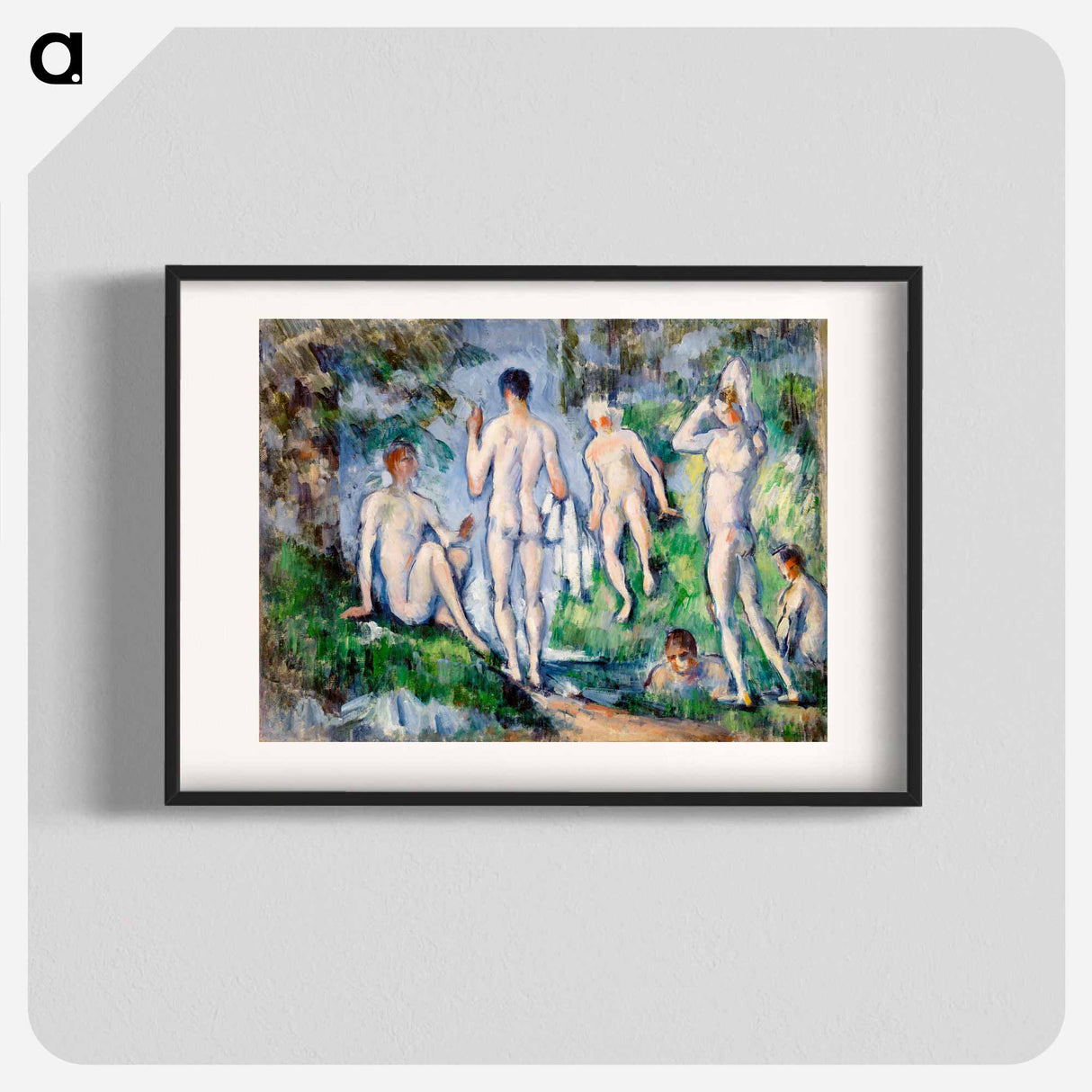 Group of Bathers - Paul Cezanne Poster.