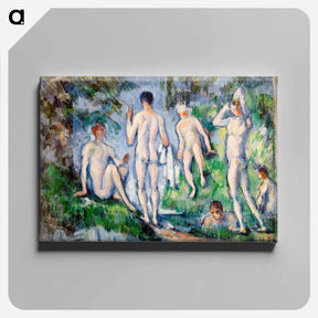 アートパネル-Group of Bathers - ポール セザンヌ Canvas.