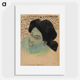 アートポスター-Head of a Tahitian Woman - ポール ゴーギャン Poster.