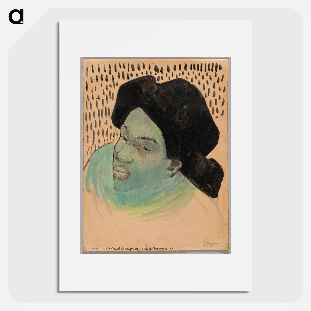 Head of a Tahitian Woman - ポール ゴーギャン Poster.