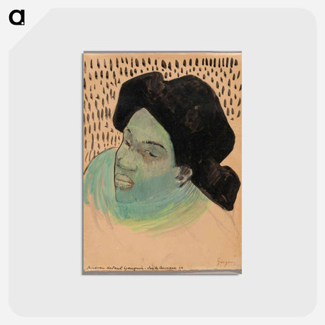 アートポストカード-Head of a Tahitian Woman - ポール ゴーギャン Postcard.