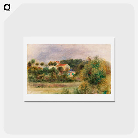 アートポストカード-Houses in a Park - ピエール オーギュスト ルノワール Postcard.