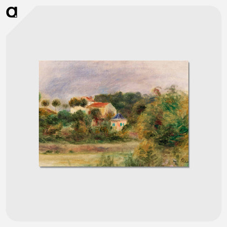 アートポストカード-Houses in a Park - ピエール オーギュスト ルノワール Postcard.