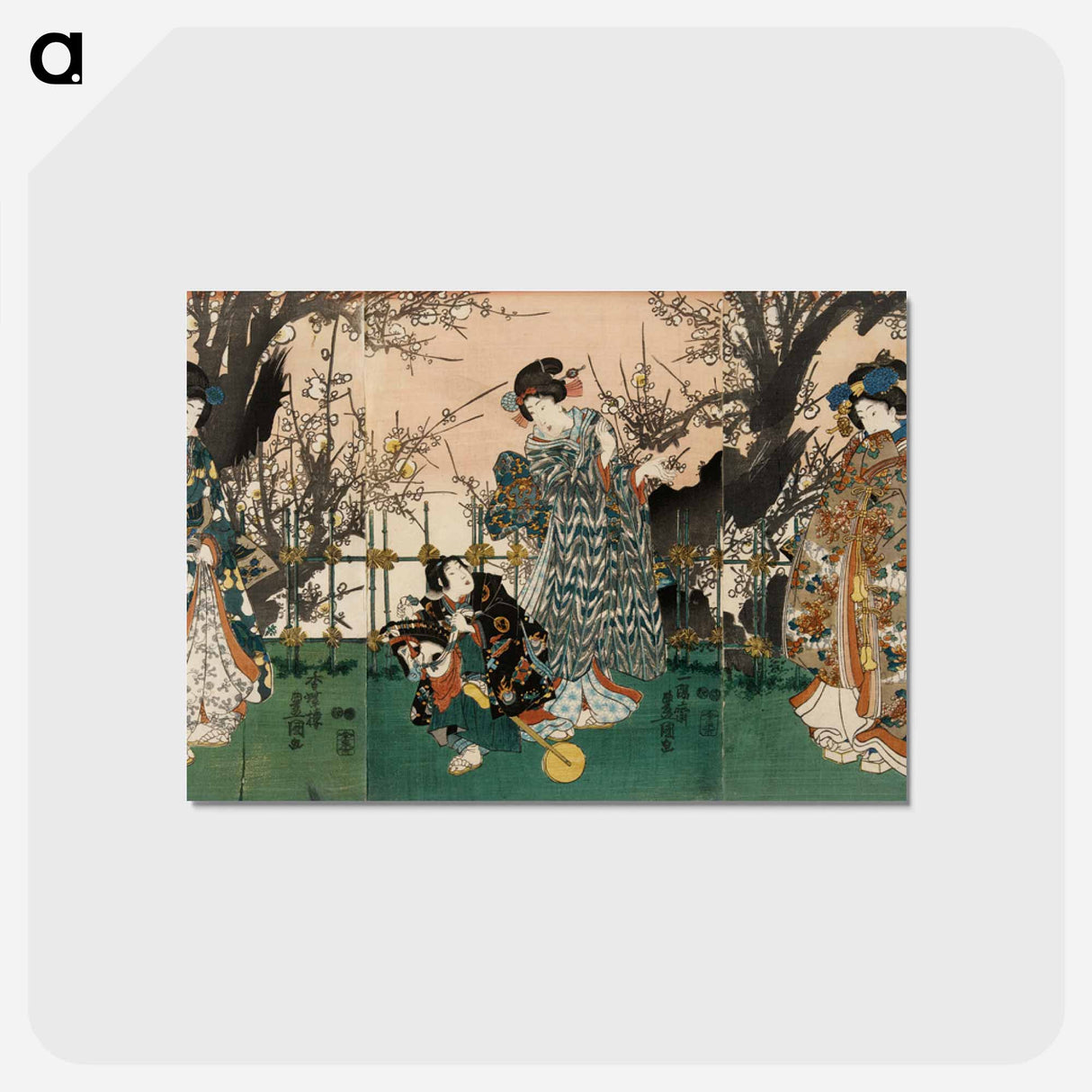 アートポストカード-The First Lunar Month
 - 歌川 国貞 Postcard.