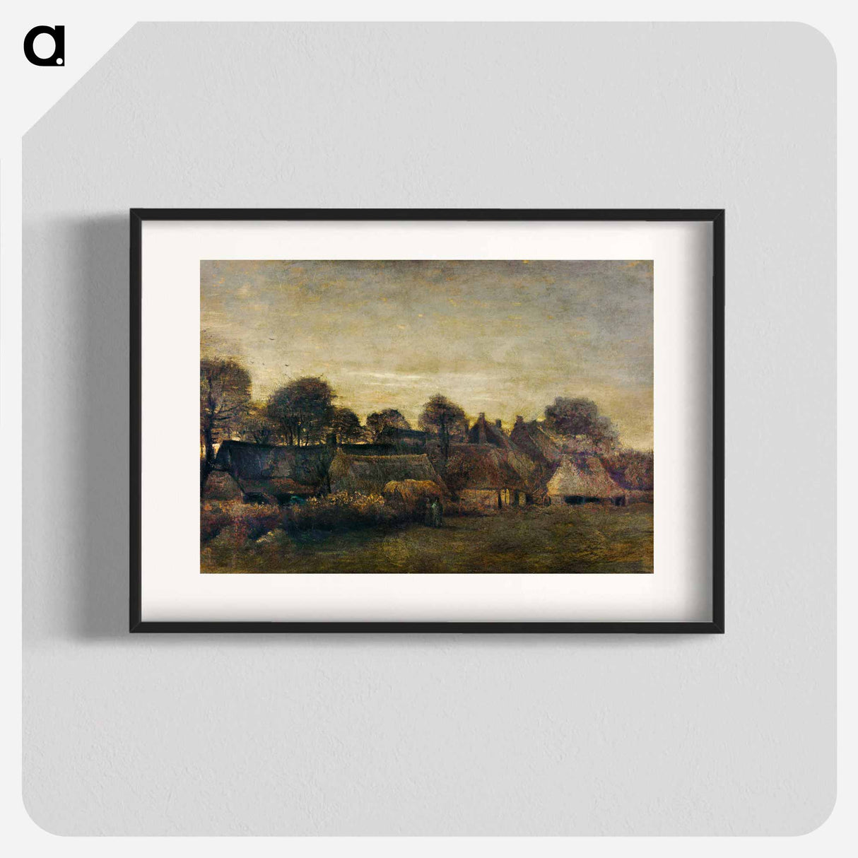 Farming Village at Twilight - Vincent van Gogh Poster.