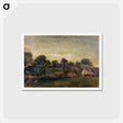 アートポストカード-Farming Village at Twilight - フィンセント ファン ゴッホ Postcard.