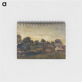 アートメモ帳-Farming Village at Twilight - フィンセント ファン ゴッホ Memo.