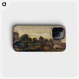 Farming Village at Twilight - フィンセント ファン ゴッホ Phone Case.