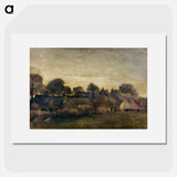 Farming Village at Twilight - Vincent van Gogh Poster.