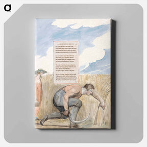 アートパネル-The Poems of Thomas Gray, Design 109, "Elegy Written in a Country Church-Yard." - ウィリアム ブレイク Canvas.