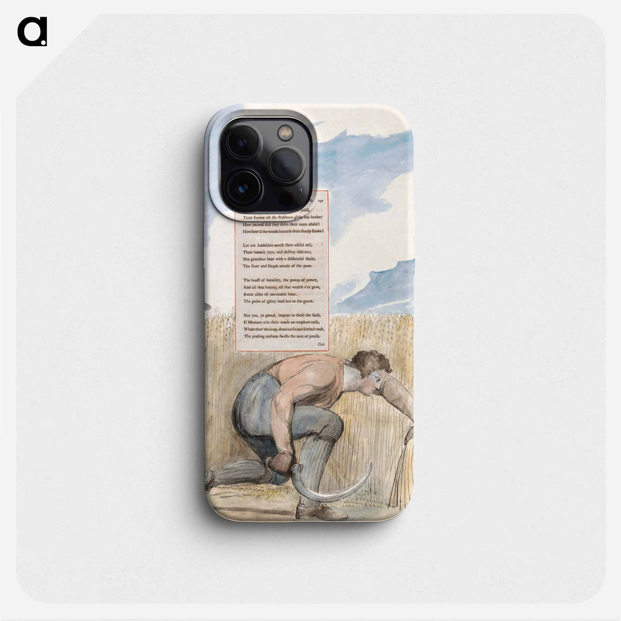 The Poems of Thomas Gray, Design 109, "Elegy Written in a Country Church-Yard." - William Blake Phone Case.