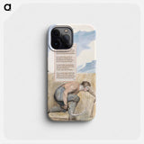 The Poems of Thomas Gray, Design 109, "Elegy Written in a Country Church-Yard." - ウィリアム ブレイク Phone Case.