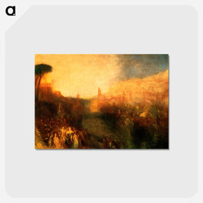 アートポストカード-Departure of the Fleet - ウィリアム ターナー Postcard.
