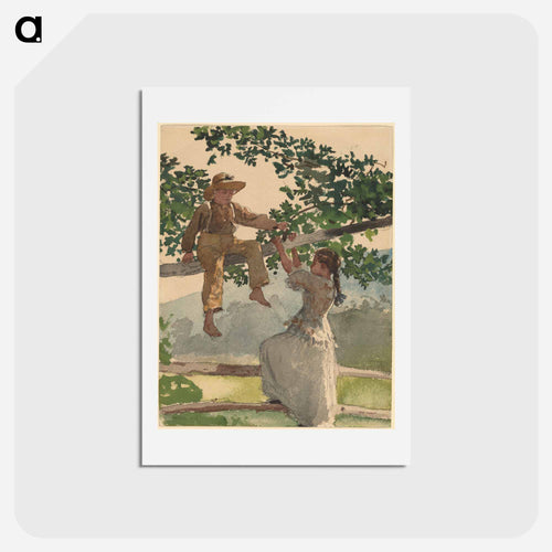 On the Fence - ウィンスロー ホーマー Postcard.