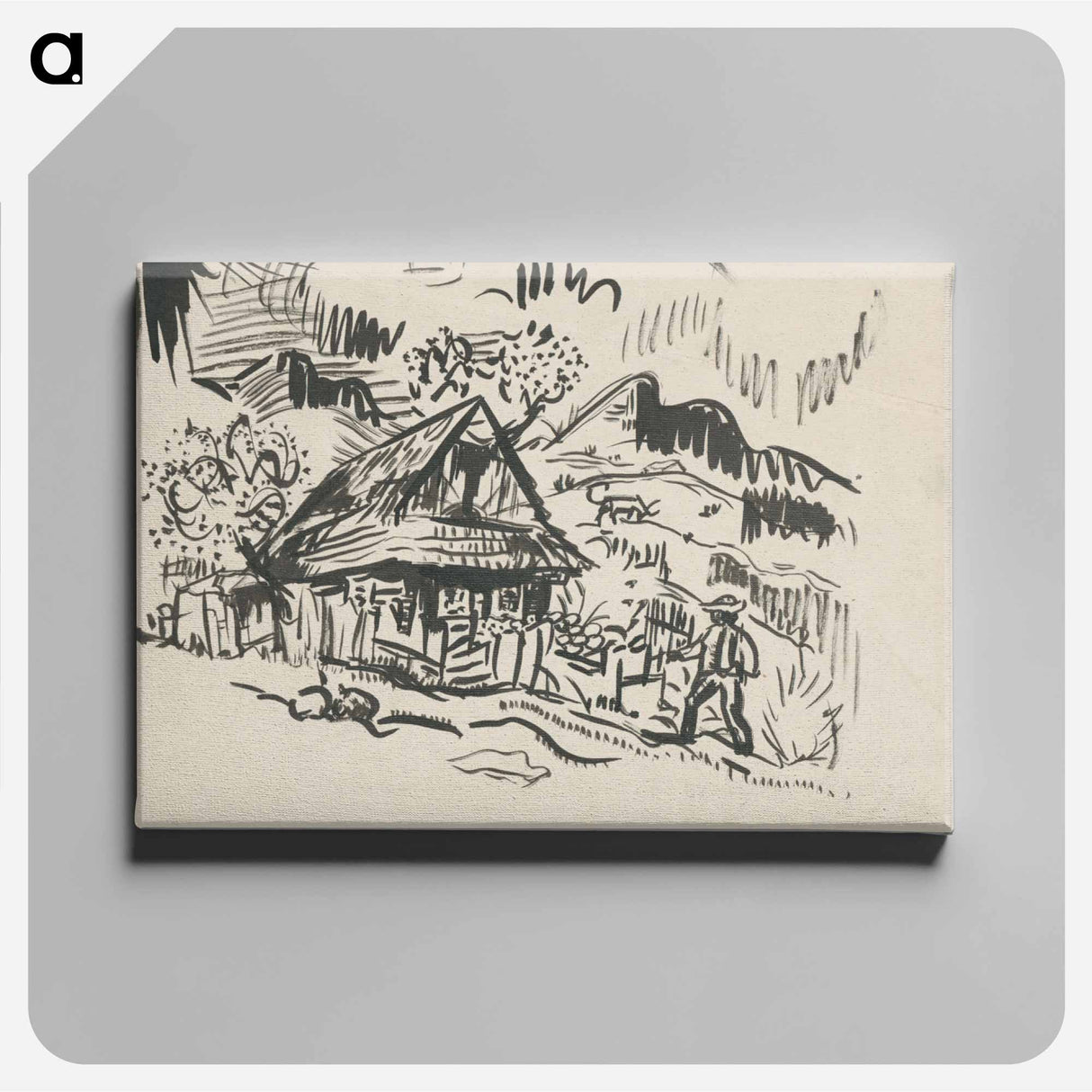 Mountain landscape - アーノルド ピーター ワイズ クビンチャン Canvas.