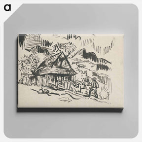アートパネル-Mountain landscape - アーノルド ピーター ワイズ クビンチャン Canvas.