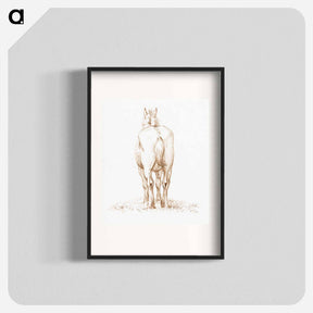 アートポスター-Standing horse - ジャン ベルナール Poster.