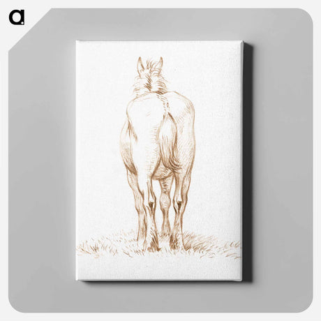 アートパネル-Standing horse - ジャン ベルナール Canvas.