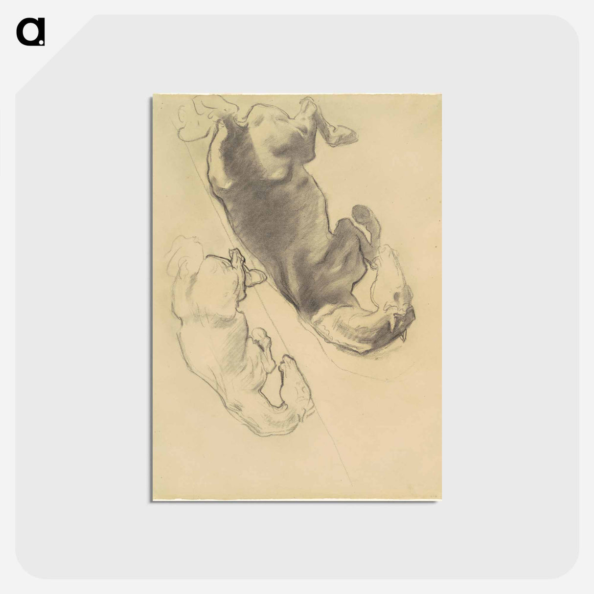 アートポストカード-The Fall of Gog and Magog - ジョン シンガー サージェント Postcard.