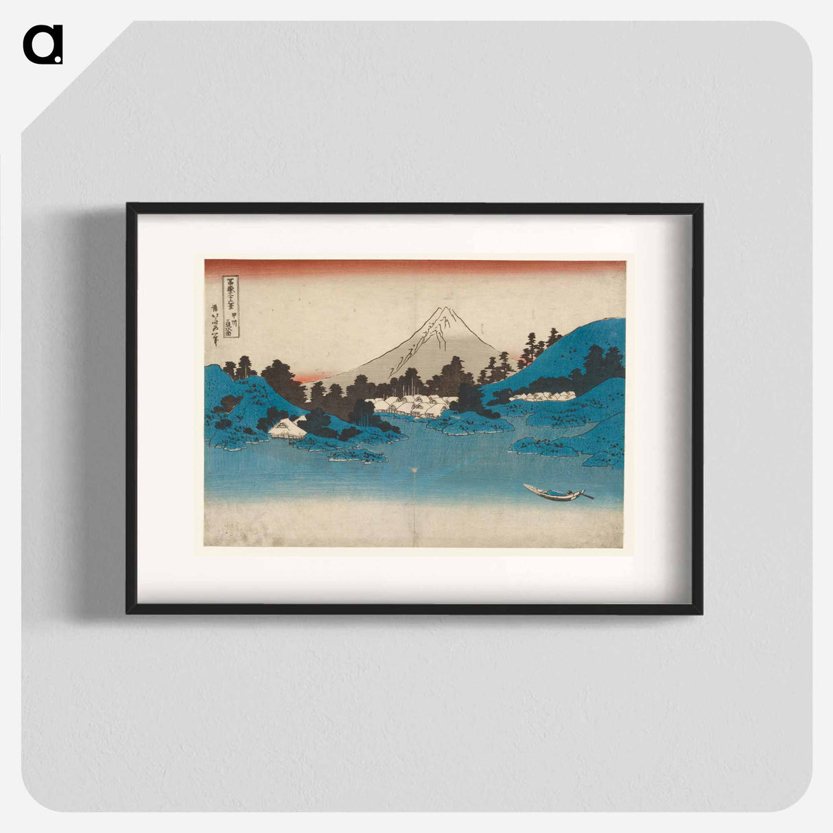 Reflection in Lake Misaka, Kai Province - Katsushika Hokusai Poster.