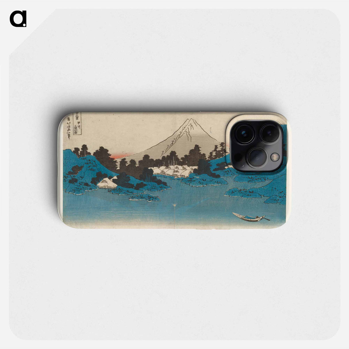 Reflection in Lake Misaka, Kai Province - Katsushika Hokusai Phone Case.