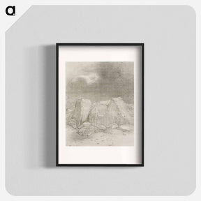 アートポスター-And He Discerns an Arid, Knoll-Covered Plain - オディロン ルドン Poster.