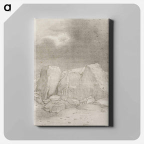 アートパネル-And He Discerns an Arid, Knoll-Covered Plain - オディロン ルドン Canvas.