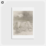 アートポストカード-And He Discerns an Arid, Knoll-Covered Plain - オディロン ルドン Postcard.