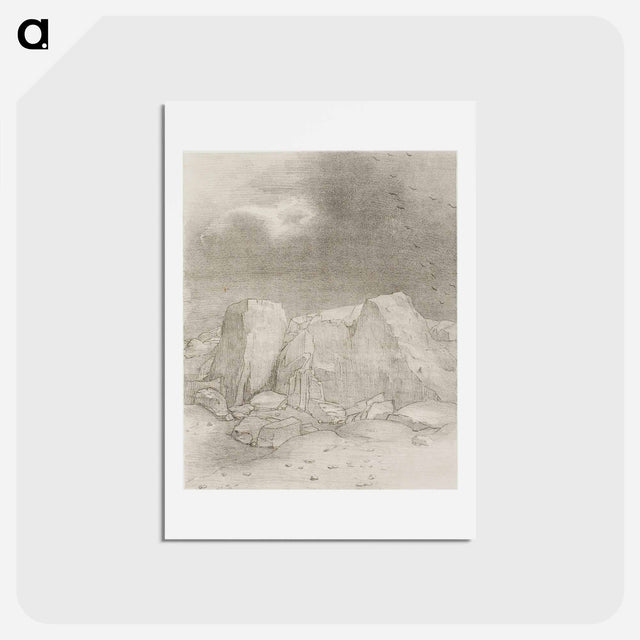 アートポストカード-And He Discerns an Arid, Knoll-Covered Plain - オディロン ルドン Postcard.