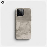 And He Discerns an Arid, Knoll-Covered Plain - Odilon Redon Phone Case.