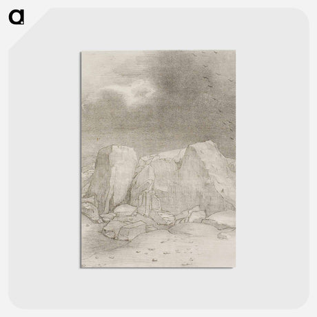 アートポストカード-And He Discerns an Arid, Knoll-Covered Plain - オディロン ルドン Postcard.