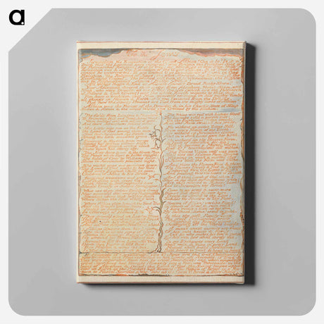 アートパネル-Jerusalem, Plate 27, "To the Jews...." - ウィリアム ブレイク Canvas.