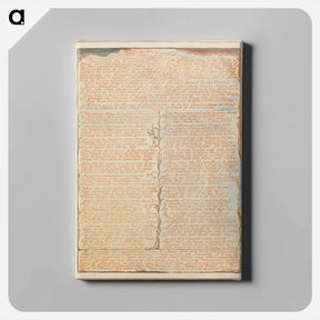 アートパネル-Jerusalem, Plate 27, "To the Jews...." - ウィリアム ブレイク Canvas.