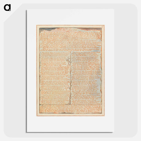 アートポスター-Jerusalem, Plate 27, "To the Jews...." - ウィリアム ブレイク Poster.