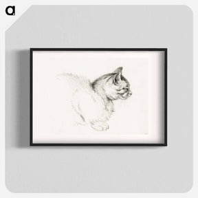 アートポスター-Sketch of a cat - ジャン ベルナール Poster.