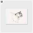 アートポストカード-Sketch of a cat - ジャン ベルナール Postcard.