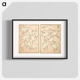 アートポスター-Transmitting the Spirit, Revealing Form of Things: Picture Album of Drawings at One Stroke - 葛飾 北斎 Poster.