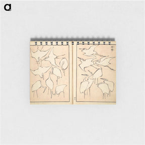 アートメモ帳-Transmitting the Spirit, Revealing Form of Things: Picture Album of Drawings at One Stroke - 葛飾 北斎 Memo.