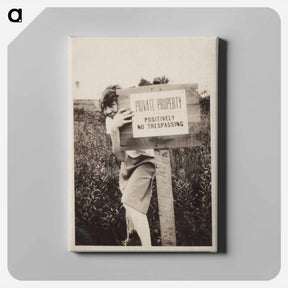 アートパネル-Woman with No Trespassing Sign
 - セントルイス美術館 Canvas.