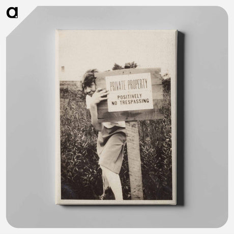 アートパネル-Woman with No Trespassing Sign
 - セントルイス美術館 Canvas.