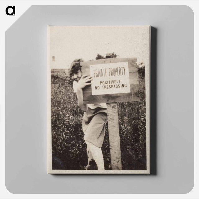アートパネル-Woman with No Trespassing Sign
 - セントルイス美術館 Canvas.