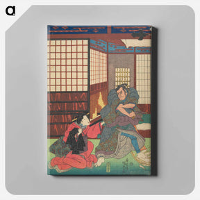 アートパネル-Triptych Center Panel
 - 歌川 国貞 Canvas.