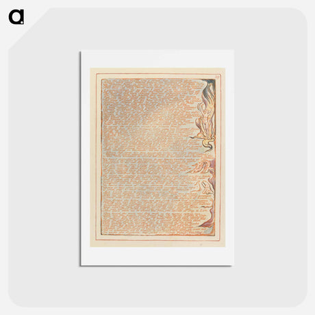 アートポストカード-Then the Divine Vision - ウィリアム ブレイク Postcard.