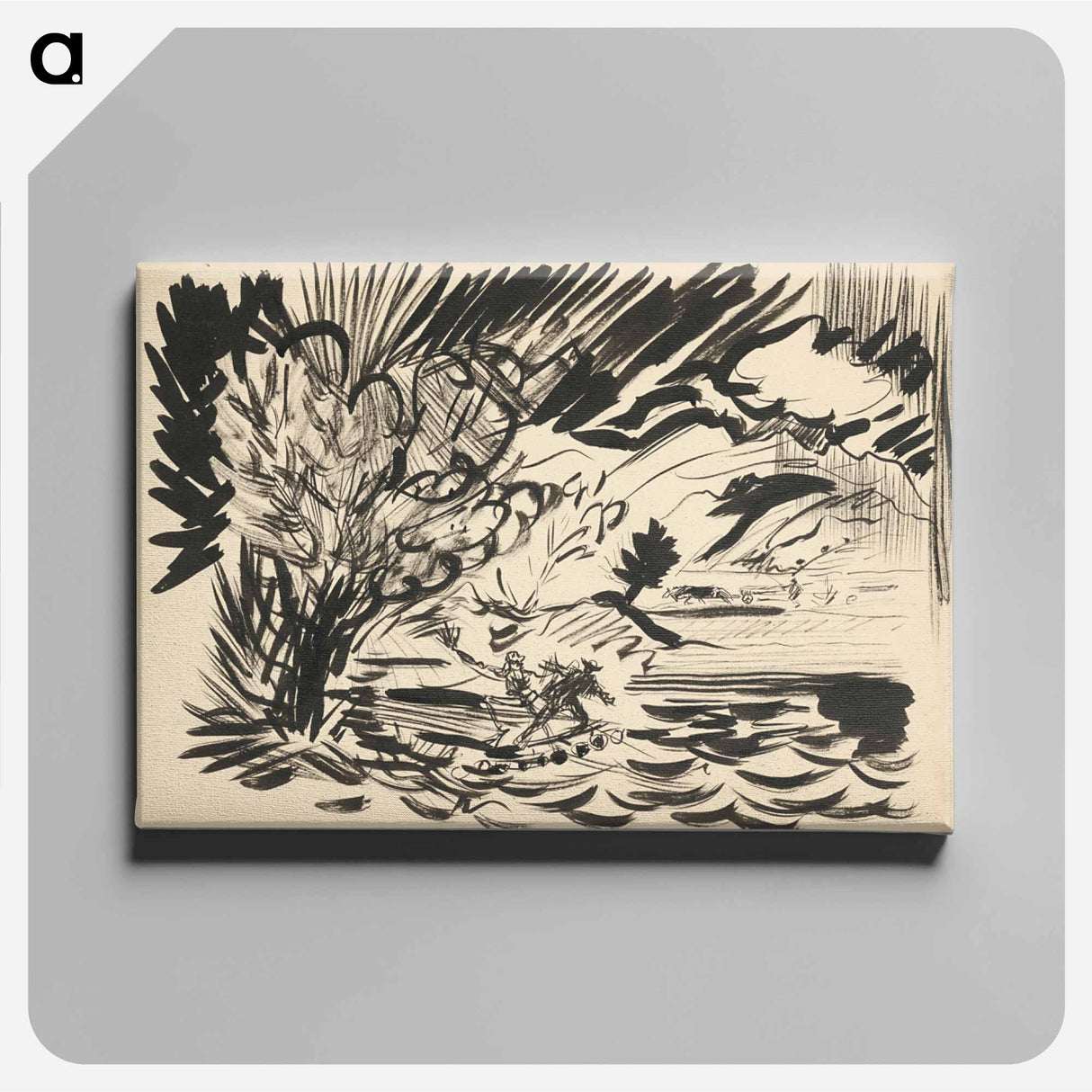 The boatman and death - アーノルド ピーター ワイズ クビンチャン Canvas.